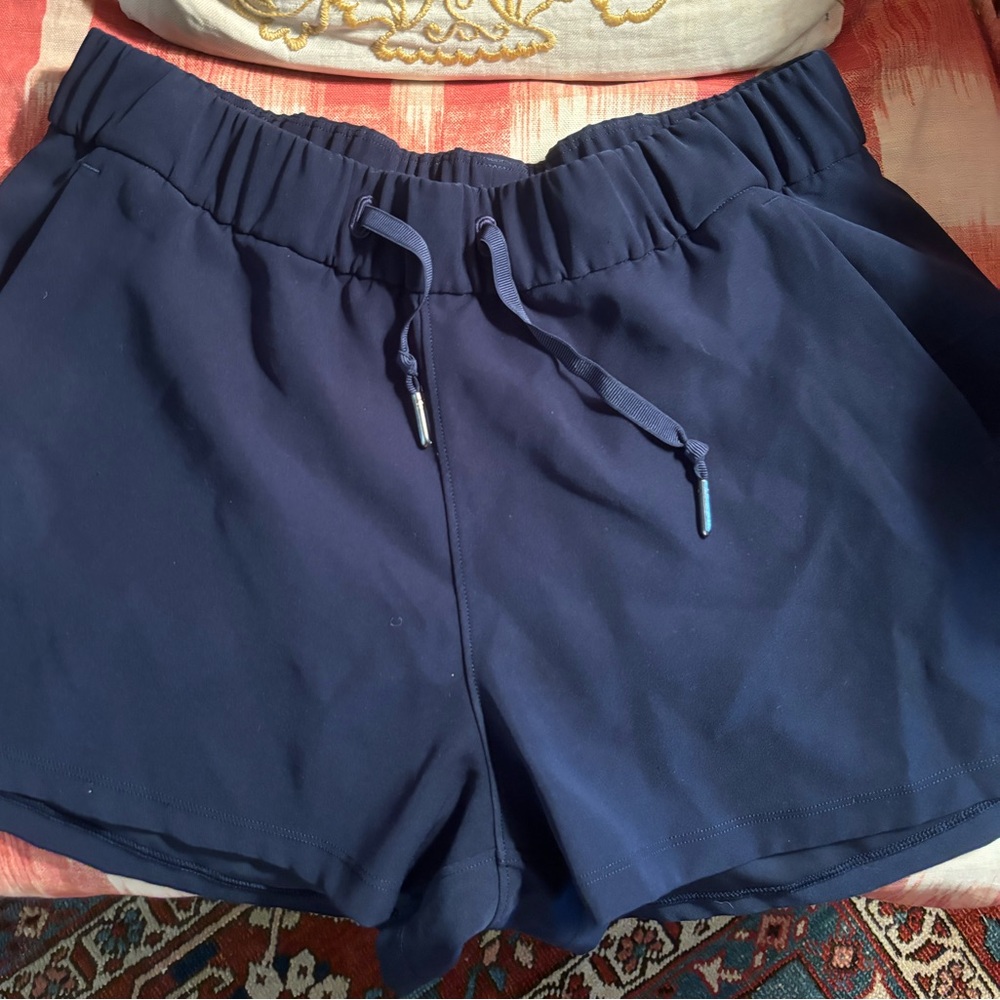 Navy blue lululemon shorts